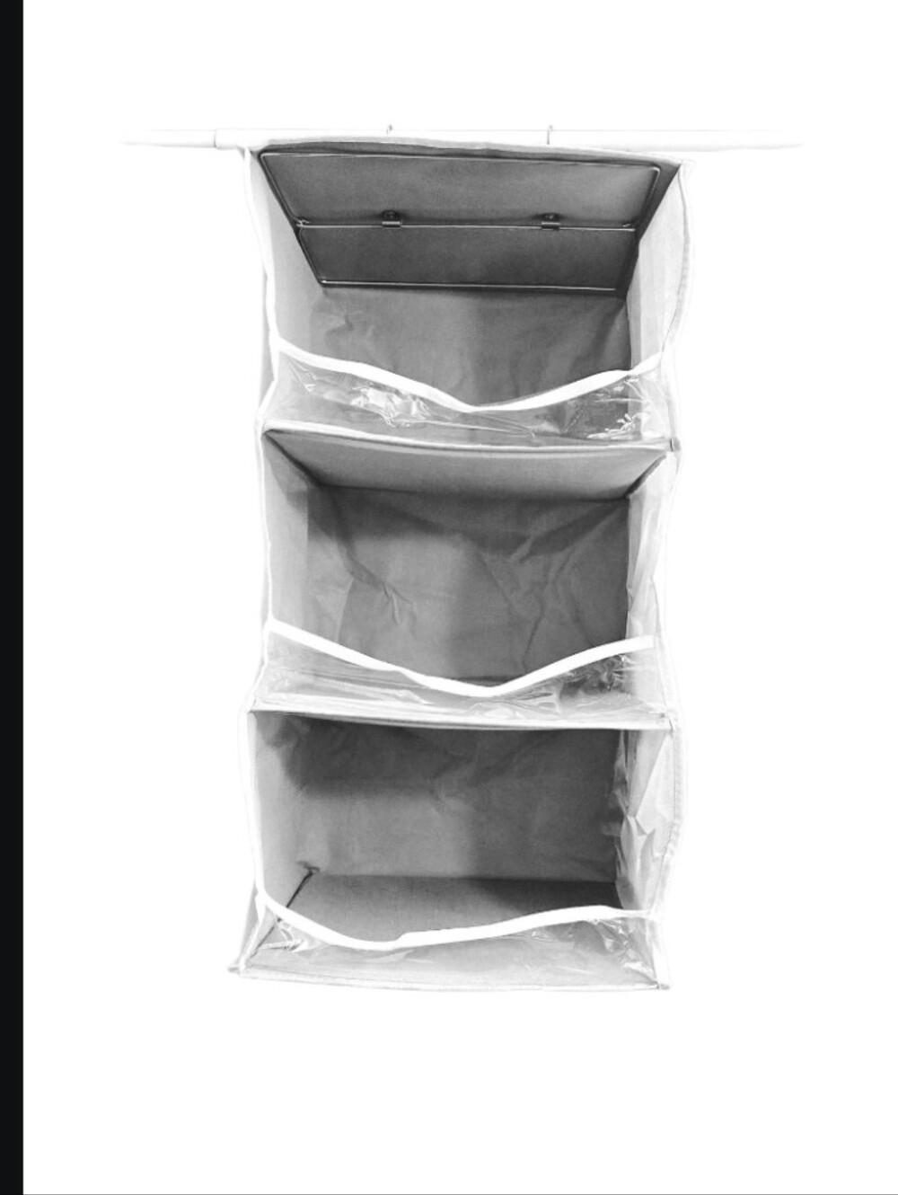Hanging Closet Organizer - Gray 3-Tier Storage